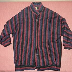 Branigan Weavers Ireland 100% wool plaid Coat Zip Button Womens 2XL ? Jacket